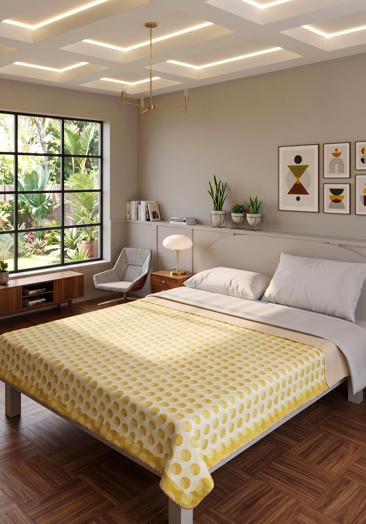 Perrin Polka Dot Yellow Blanket