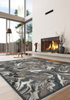 Brynn Grey Abstract Rug