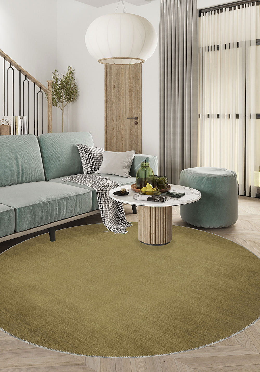 Olivia Ombre Mustard Rug