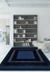 Mila Modern Navy Washable Rug