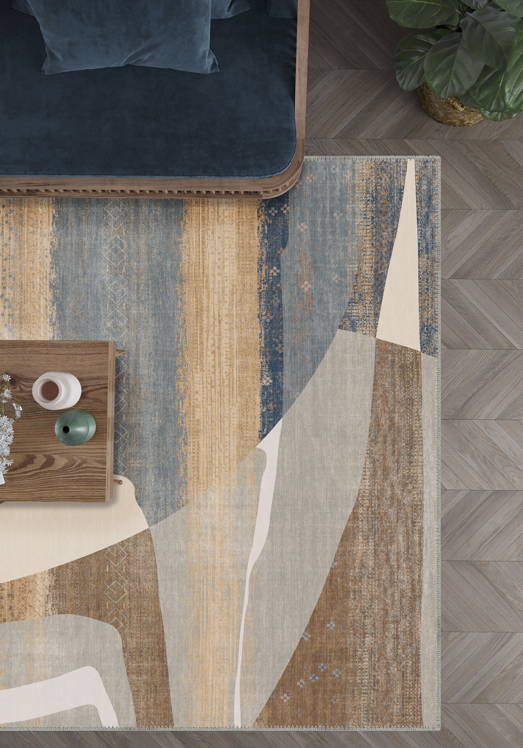 Dax Beige Washable Rug