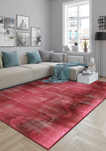Selene Washable Red Rug