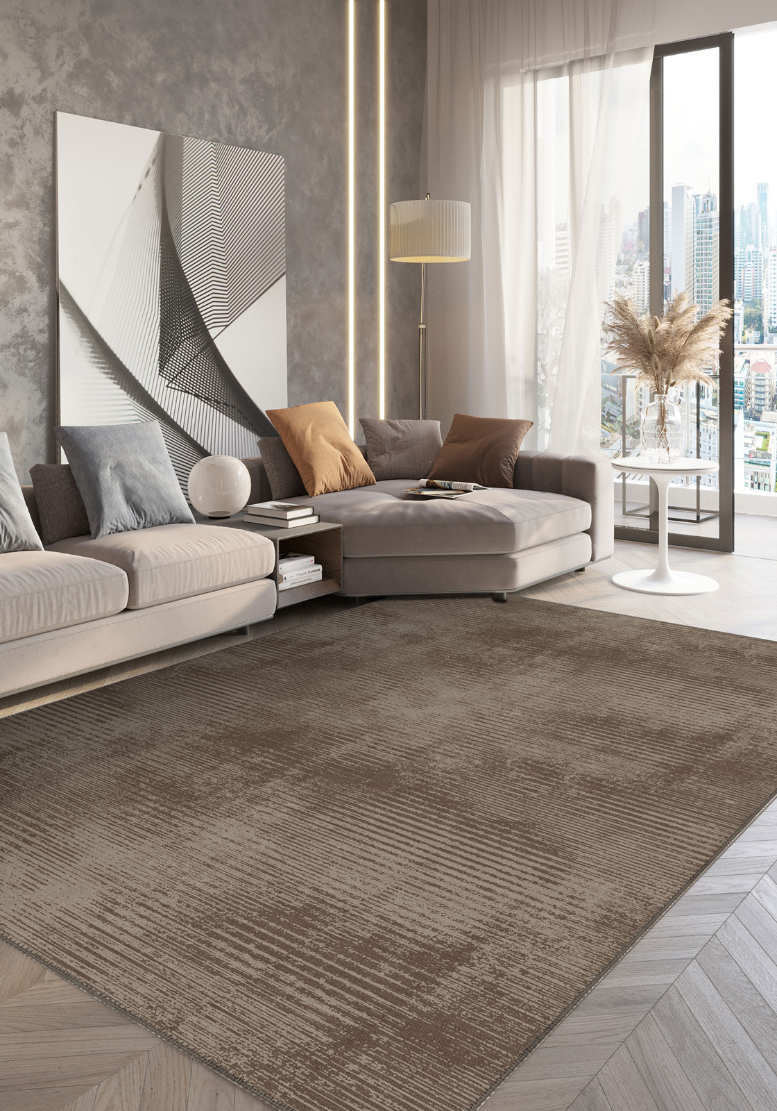 Oliver Brown Distressed Rug