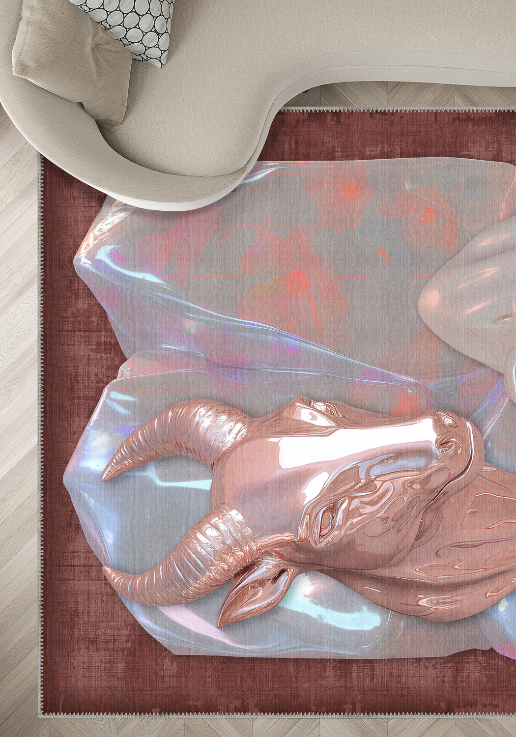 Duality Surrealist 3D Rug