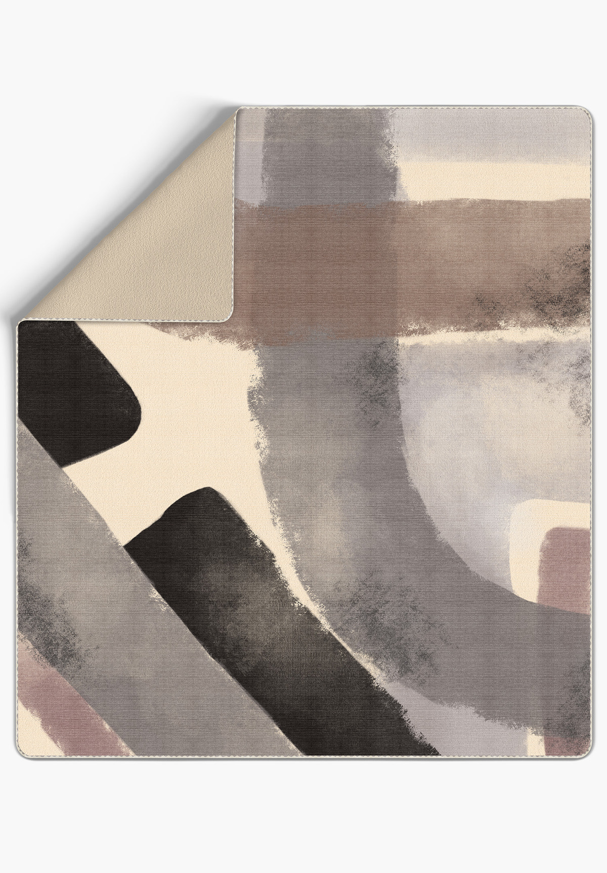 Grey beige throw blanket