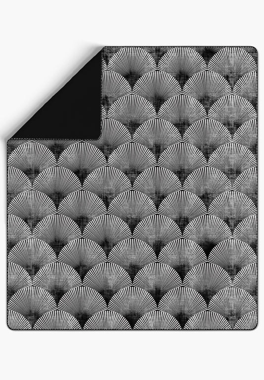 Addison Geometric Black Blanket
