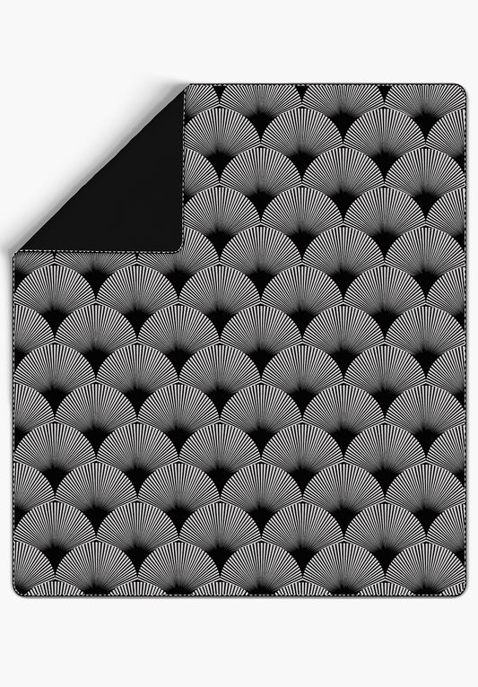 Addison Geometric Black Blanket