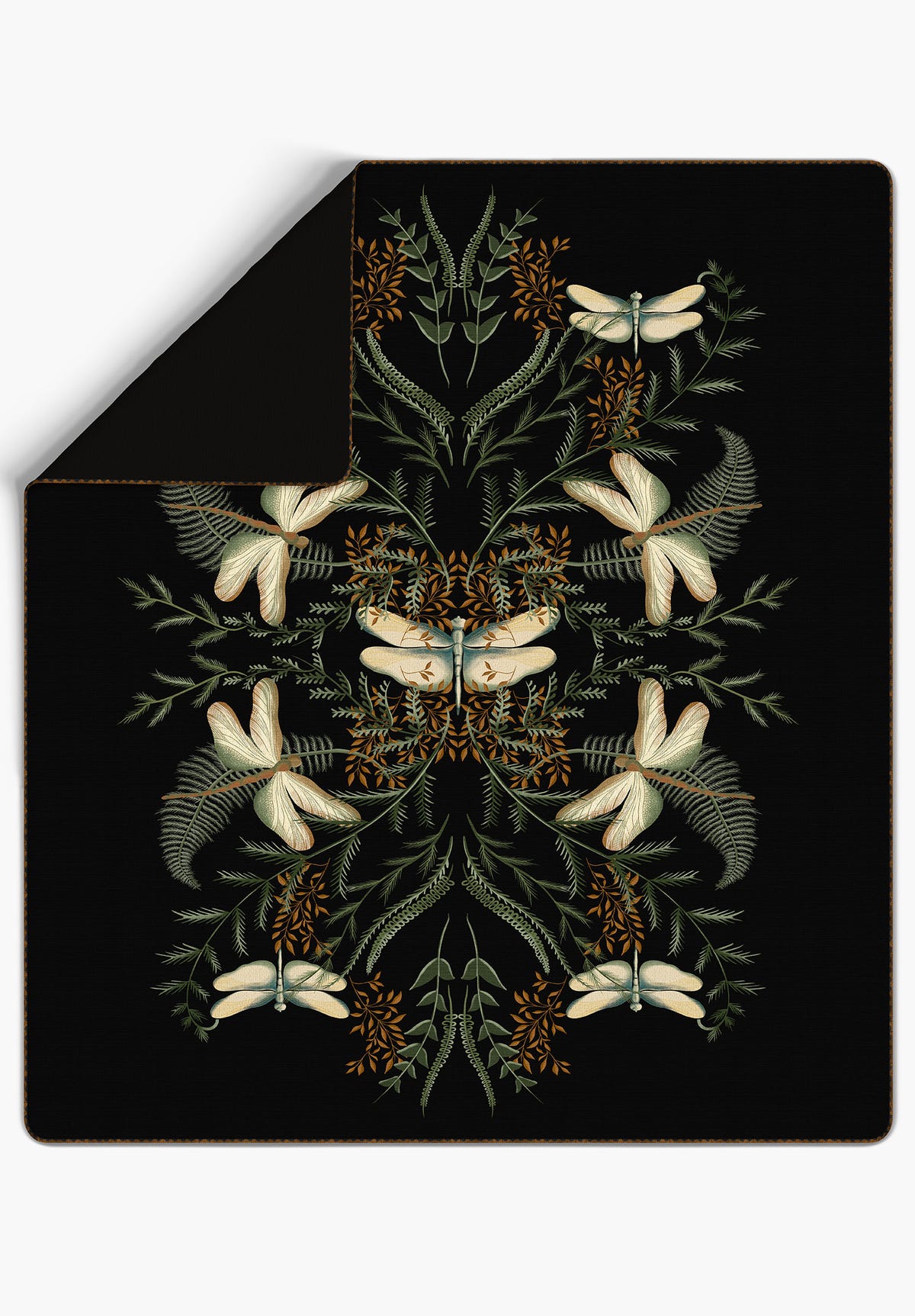 Orithia Black Throw Blanket