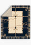 Evelston Navy Blue Throw Blanket