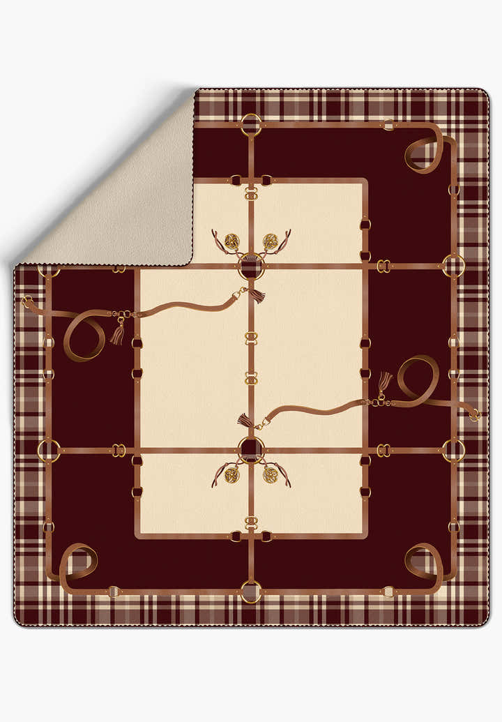 Evelston Burgundy Plaid Blanket