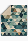 Faelanor Geometric Blue Blanket