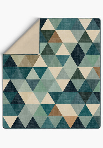 Faelanor Geometric Blue Blanket