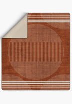 Nathan Geometric Cinnamon Blanket