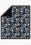 Zinnia Grey Blue Leaf Blanket