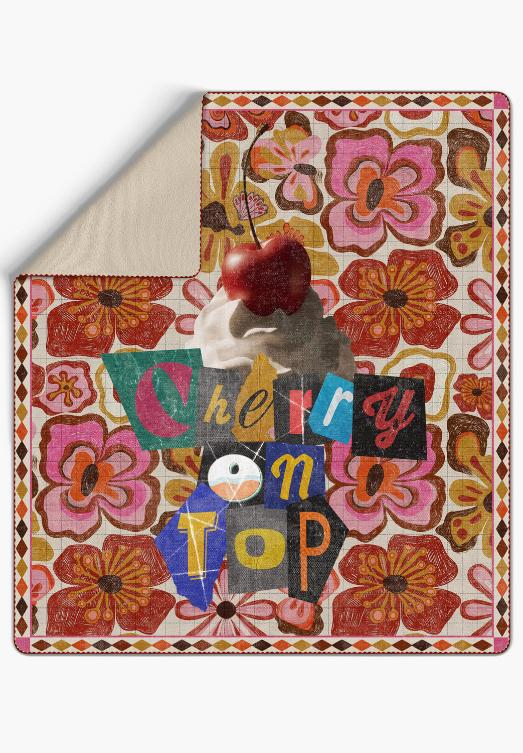 Cherry on Top Retro Blanket Bedspread