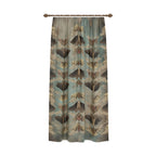 Celestia Blue Brown Moth Curtain