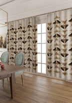 Celestia Beige Moth Curtain