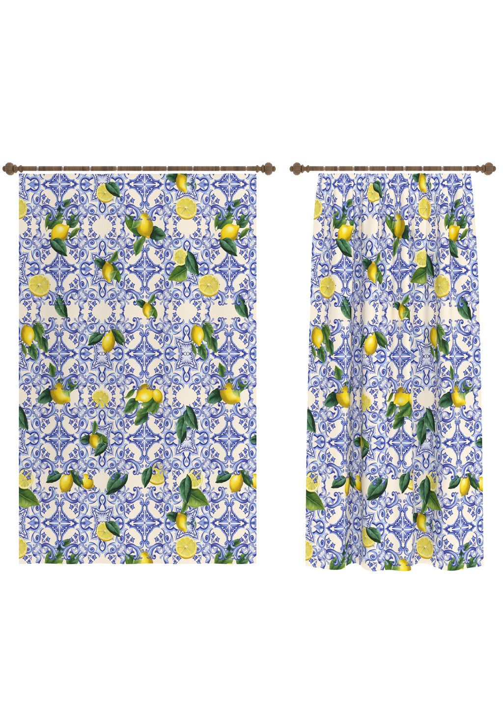 Sorrento Lemon Kitchen Curtain