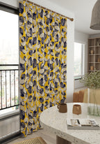 Capri Yellow Kitchen Curtain