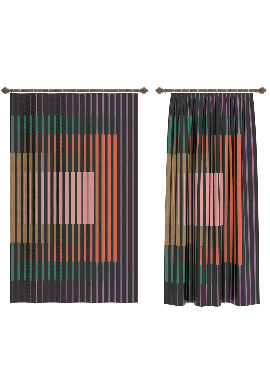 August Colorful Mid Century Curtain