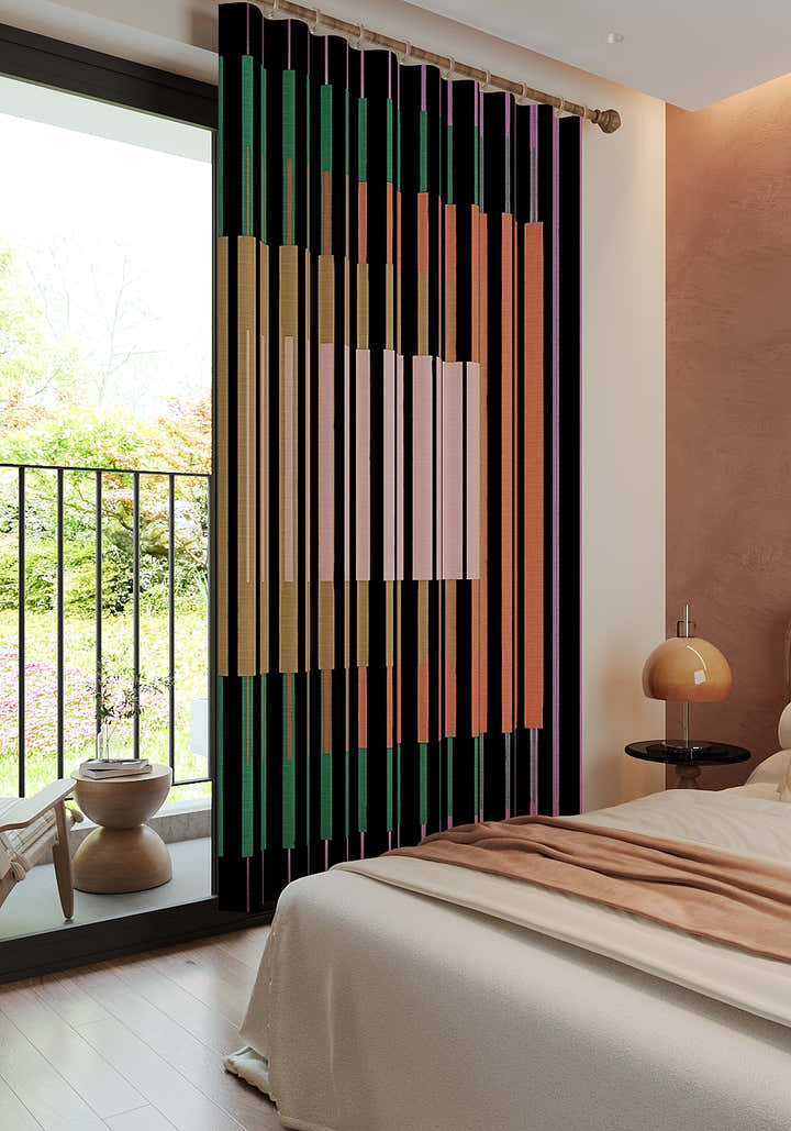 August Colorful Mid Century Curtain