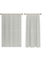 Kylie Green Striped Curtain