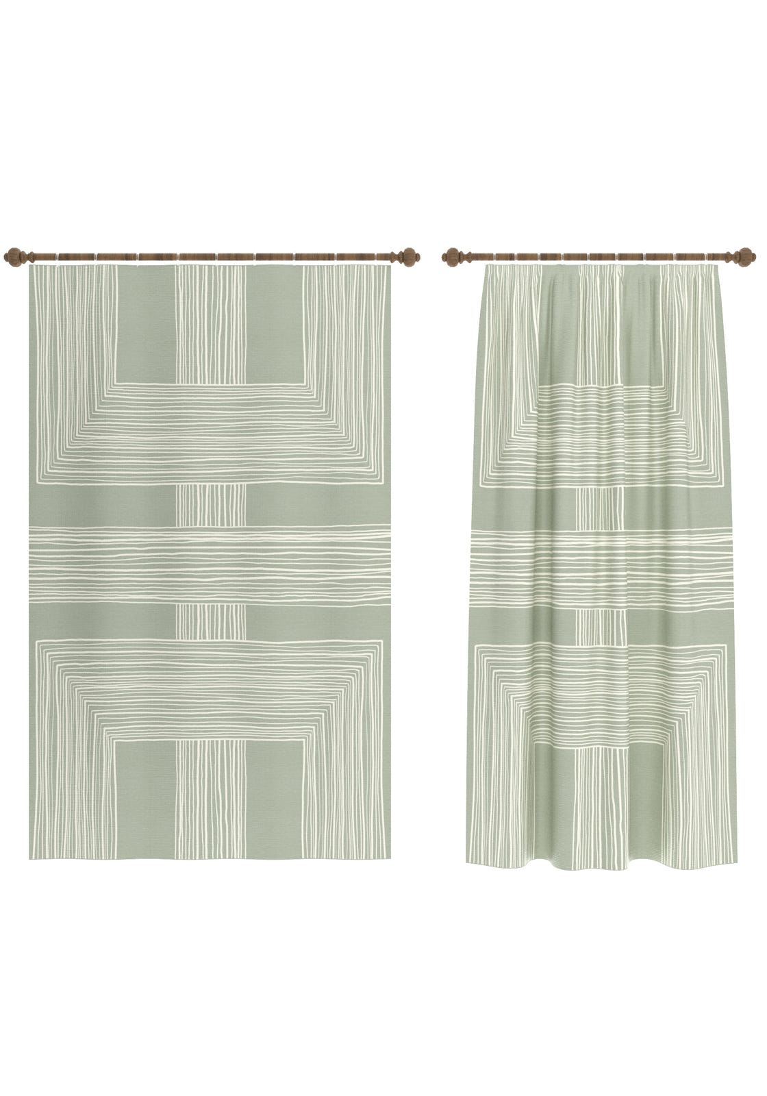 Charles Sage Green Curtain