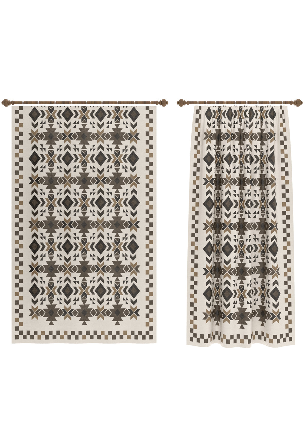 David Southwestern Geometric Curtain