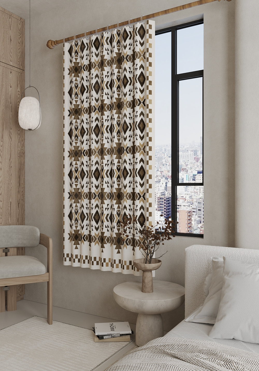 David Southwestern Geometric Curtain