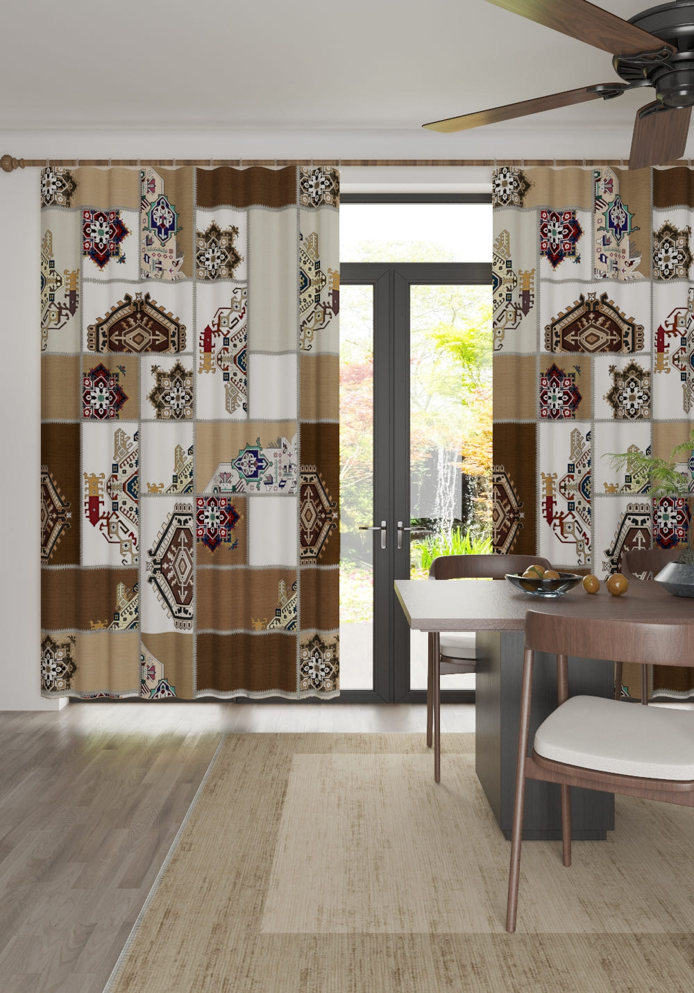Cedric Boho Patchwork Curtain