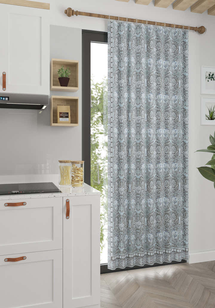 Zachary Blue Grey Curtain