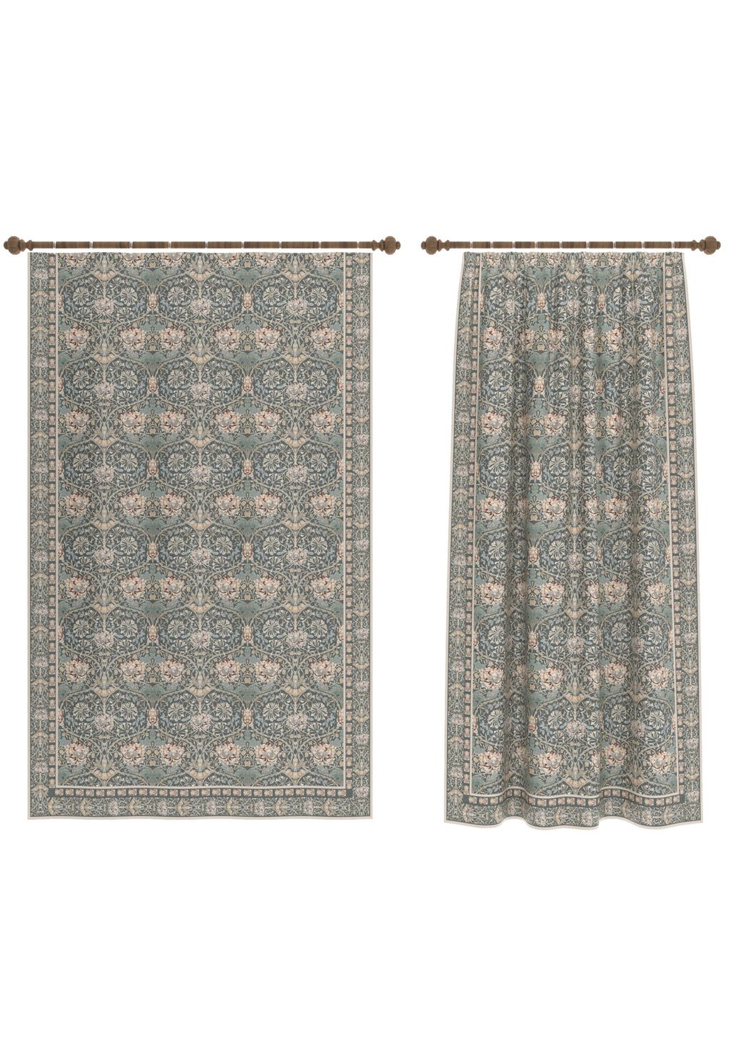 Zachary Green Vintage Curtain