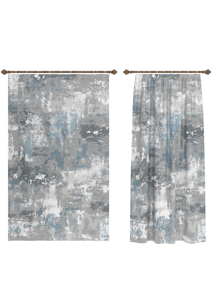 Matthew Blue Grey Curtain