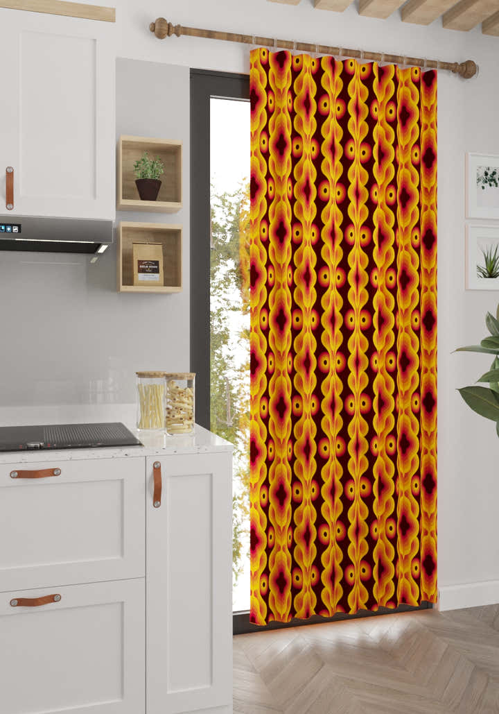 Solaro Orange Mid Century Curtain