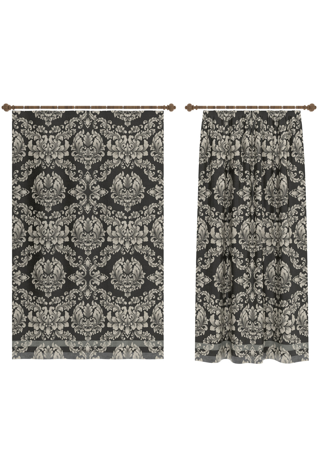 Liliane Black Gothic Curtain