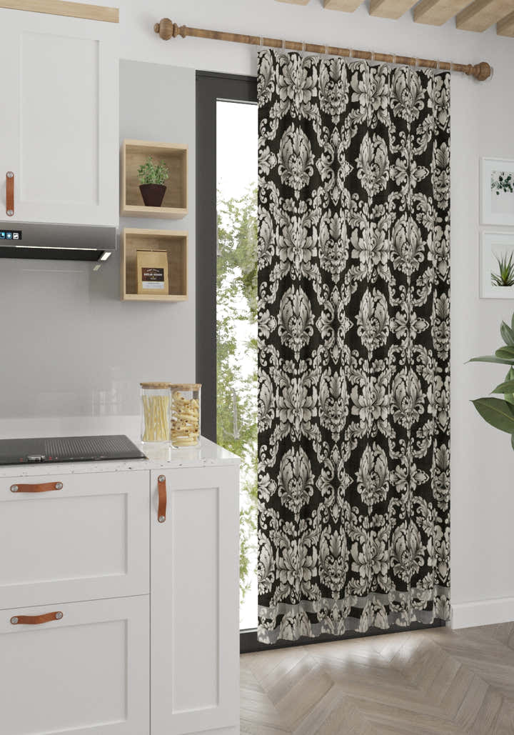 Liliane Black Gothic Curtain