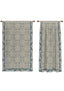 Odessa Dusty Blue Damask Curtain