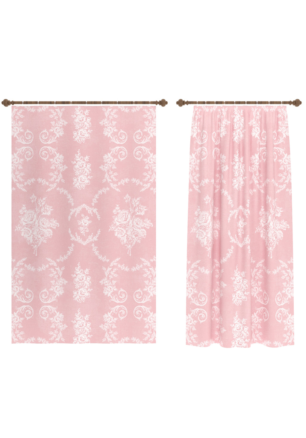 Colette Pink Country Curtain