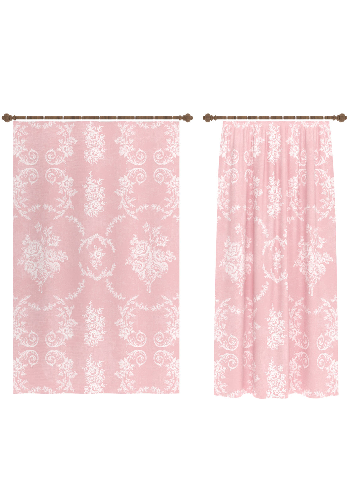 Colette Pink Country Curtain