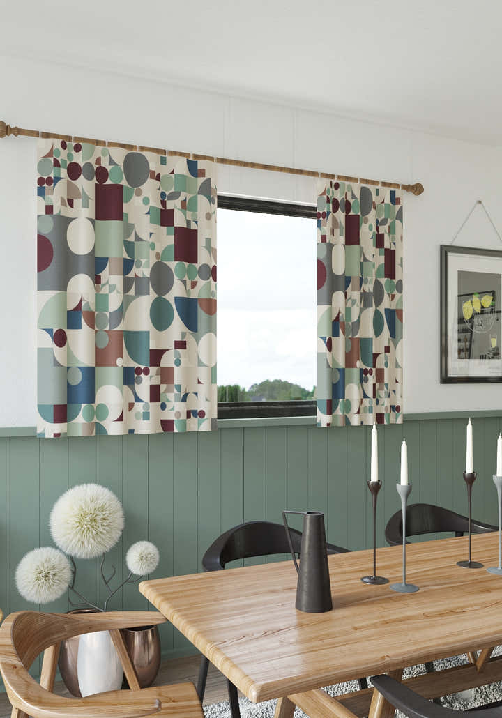 Leandro Geometric Mid Century Curtain