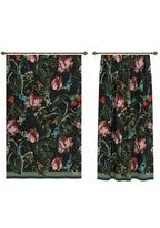 Evelina Black Botanical Curtain