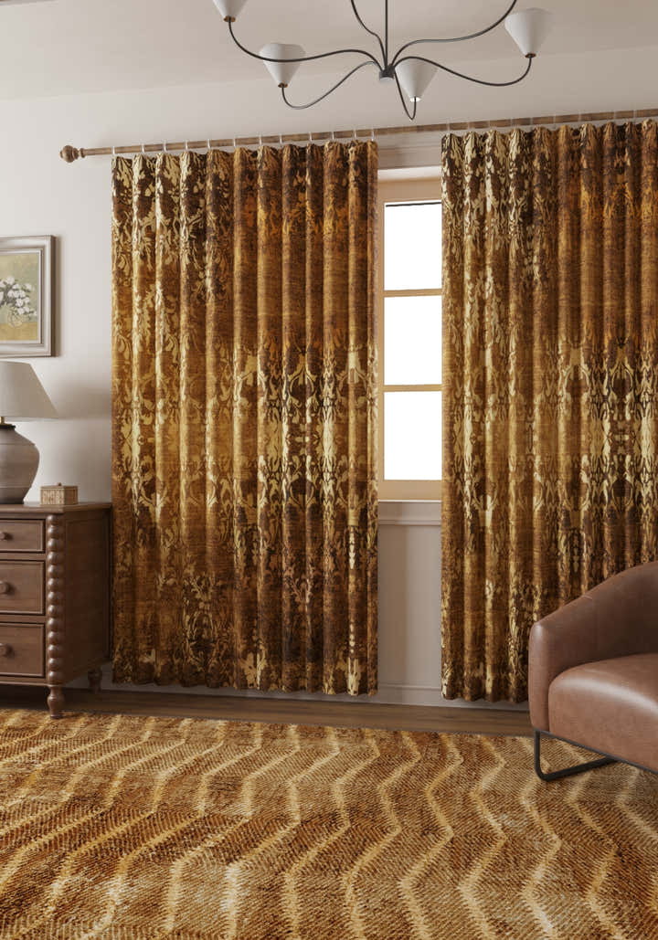 Lily Bronze Vintage Curtain