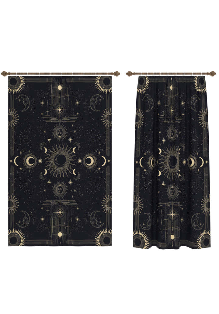 Noctara Dark Navy Celestial Curtain