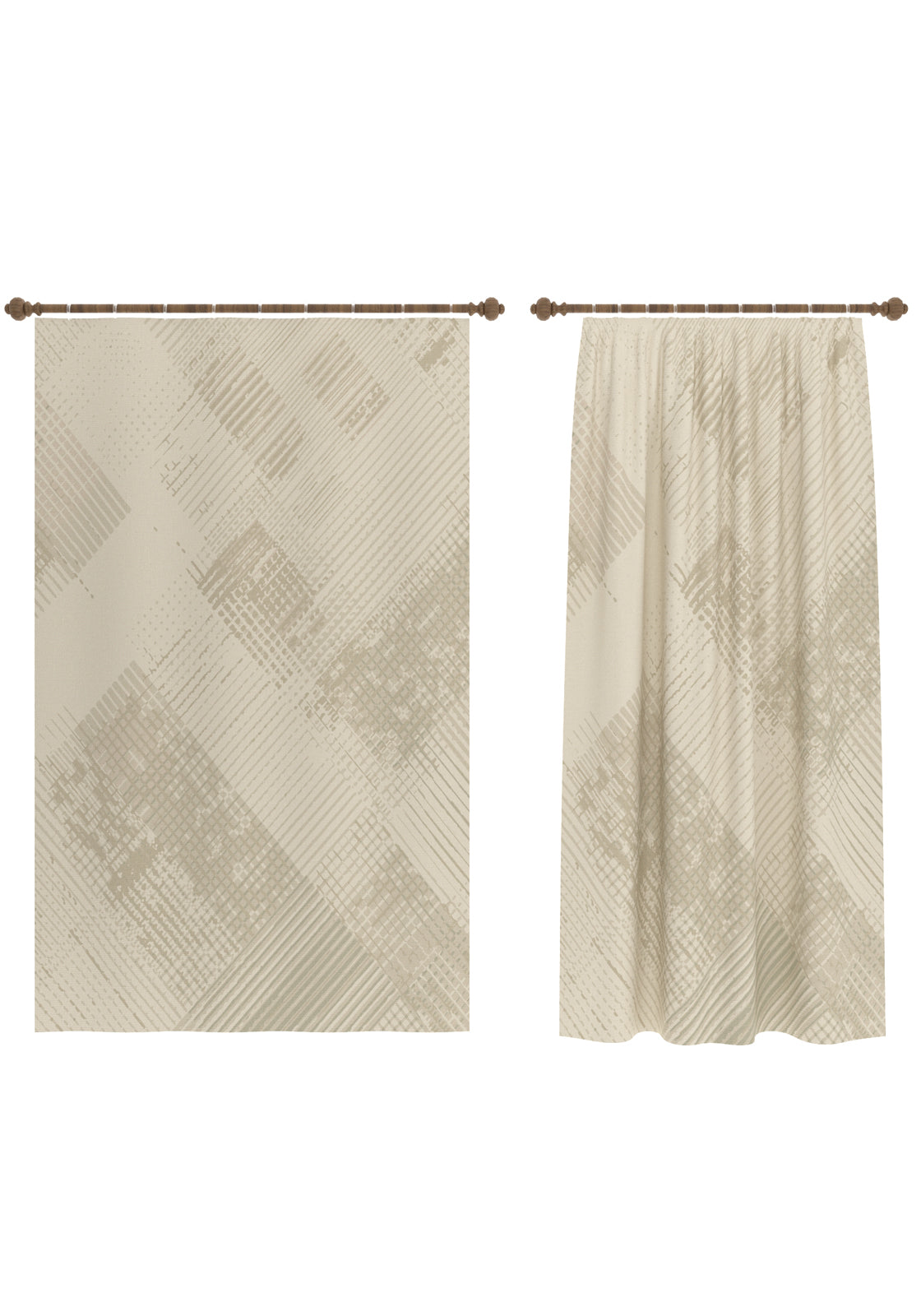 Briar Cream Geometric Curtain