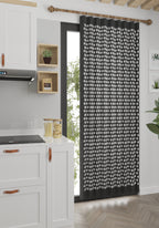 Thalia Geometric Charcoal Curtain