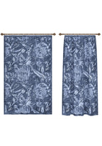 Liora Floral Blue Curtain