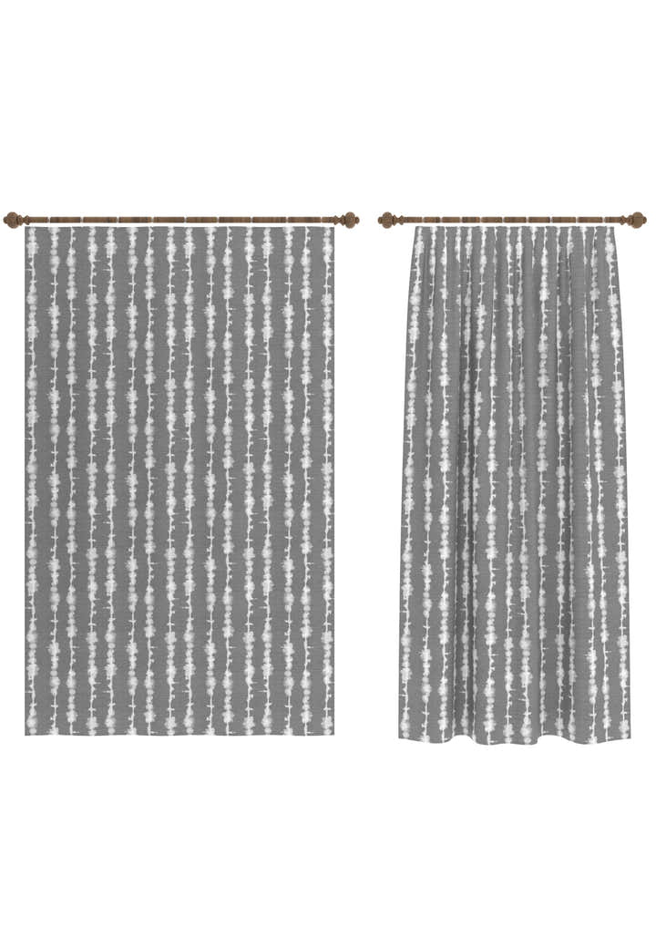 Penelope Grey Striped Curtain