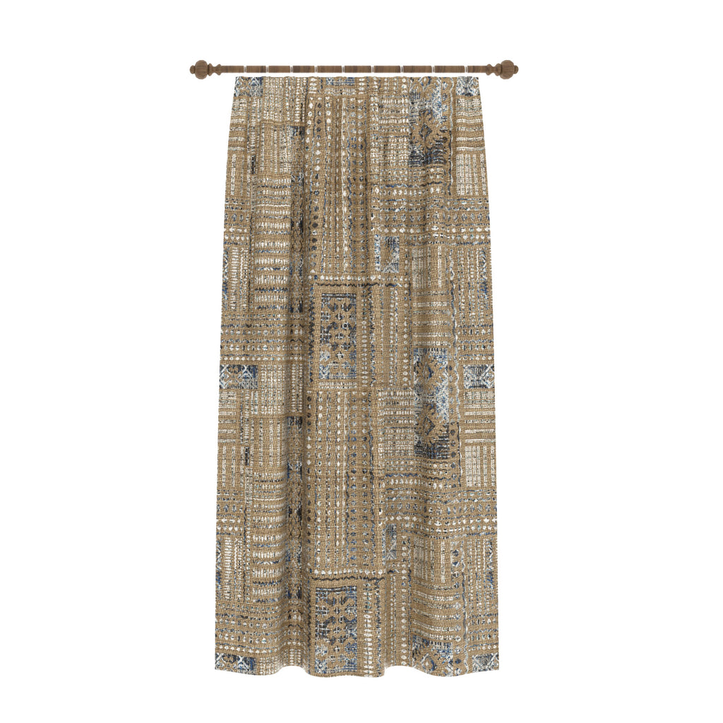 Nora Geometric Beige Curtain