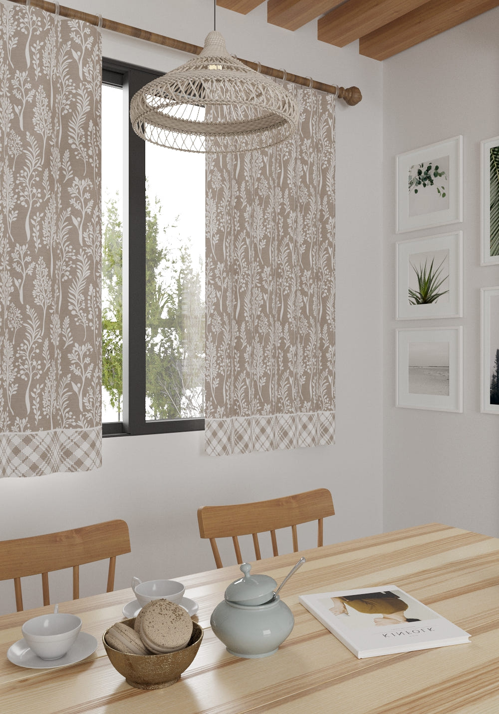 Alder Taupe Country Curtain