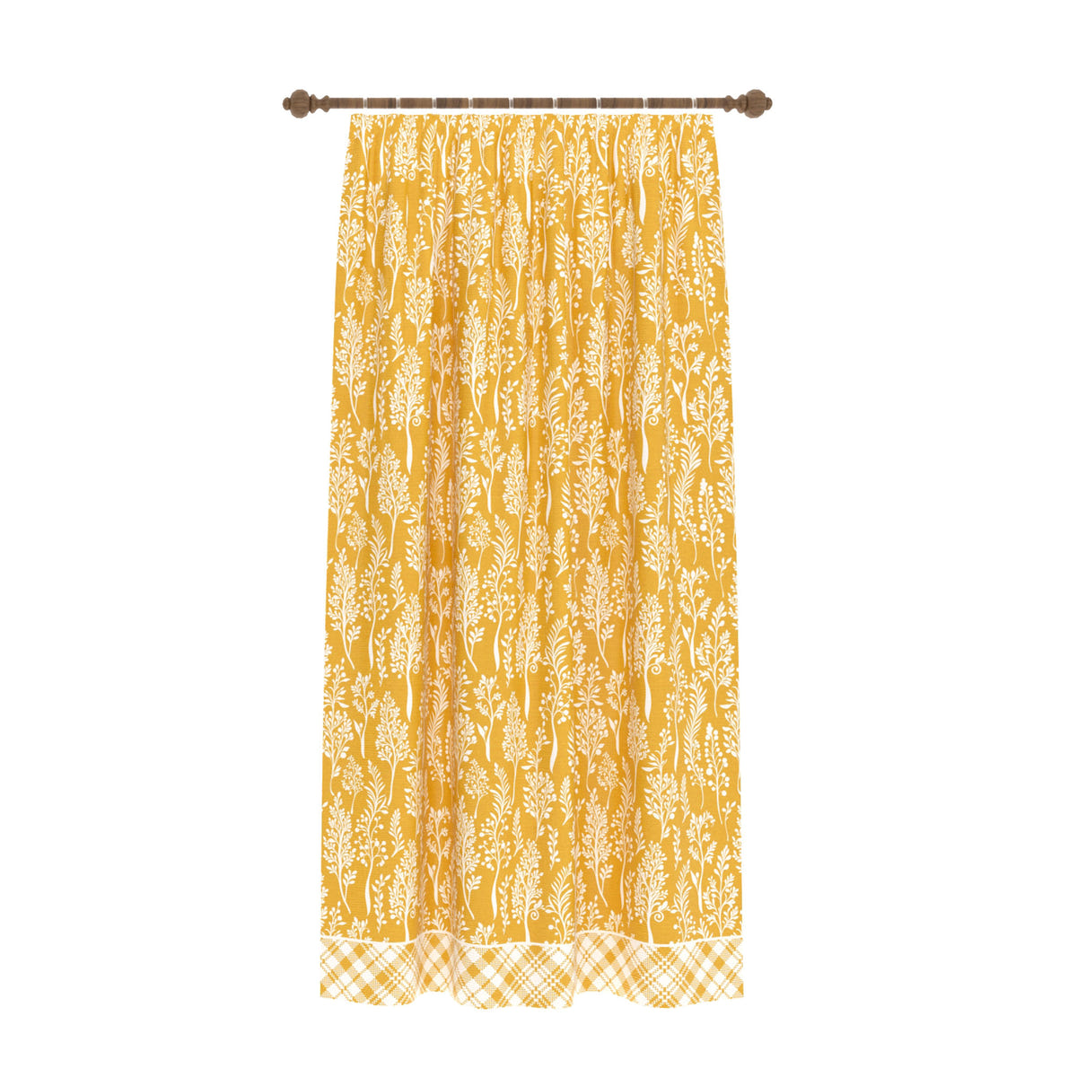 Alder Floral Yellow Curtain